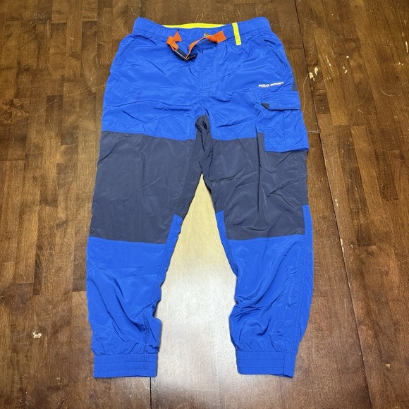 Polo Sport Ralph Lauren Colorblock Small Cargo Jogger Track Hiking Pants Nylon